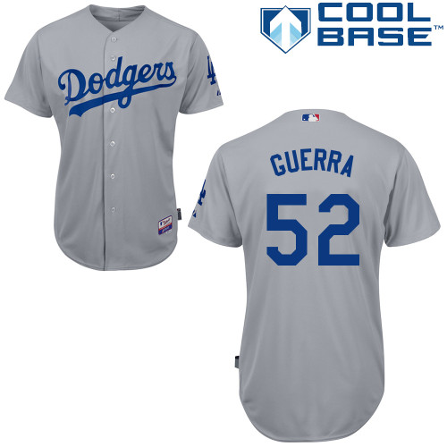Javy Guerra #52 MLB Jersey-L A Dodgers Men's Authentic 2014 Alternate Road Gray Cool Base Baseball Jersey